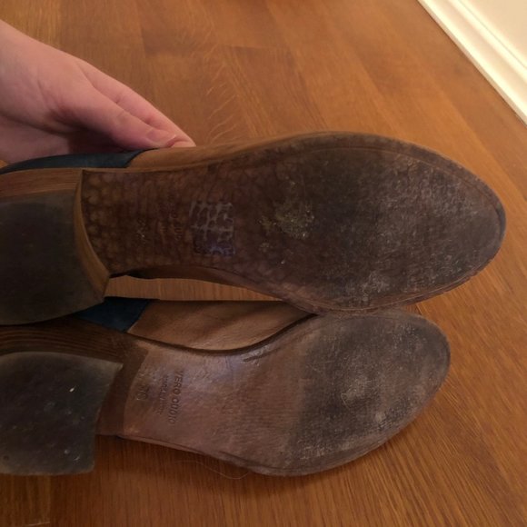 King Tartufoli Blue/Brown Leather 2-Inch Heels - Great Condition with 1 … - Picture 6 of 7